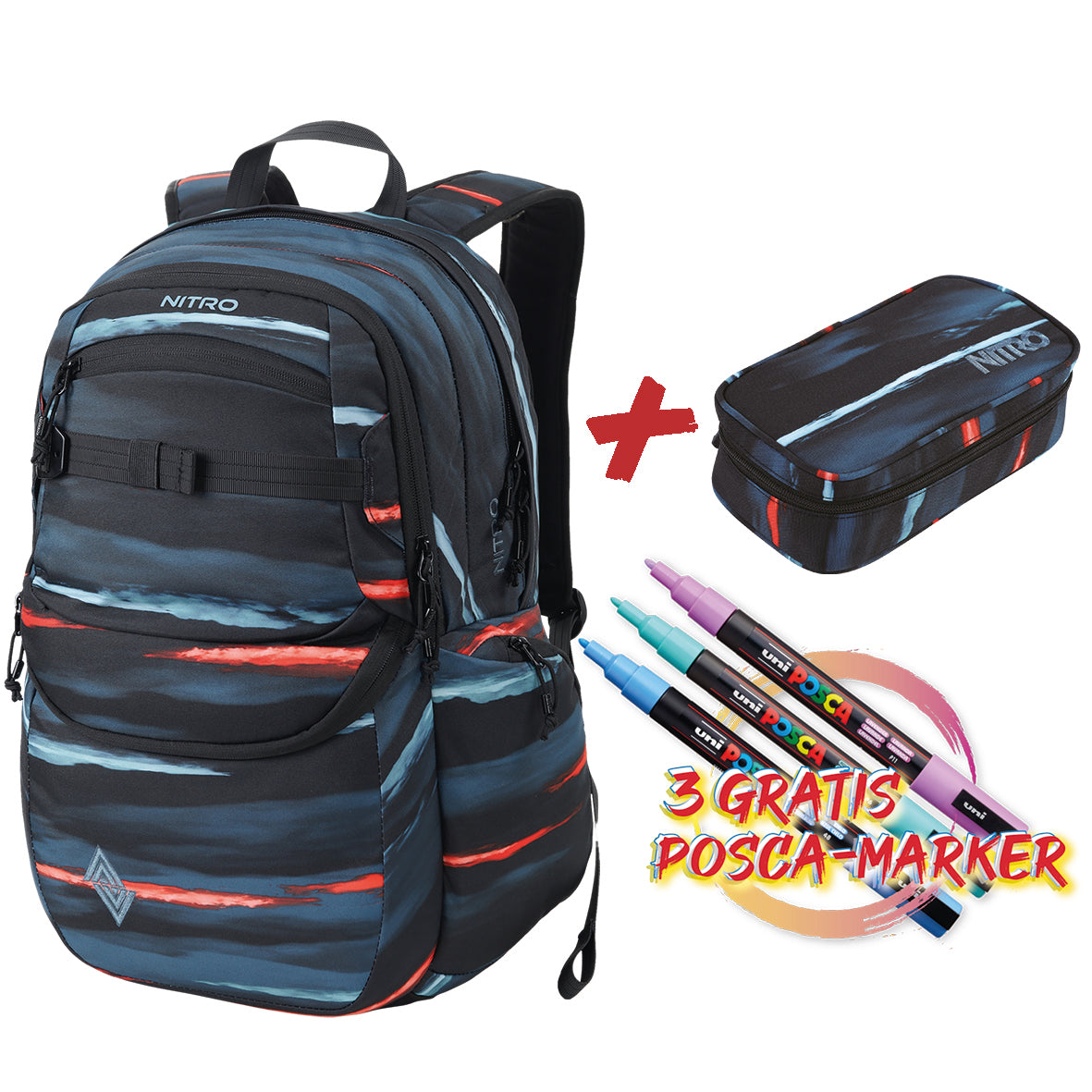 Future Hero Set inkl. Pencil Case XL und 3x POSCA Markern Farbe ACID DAWN
