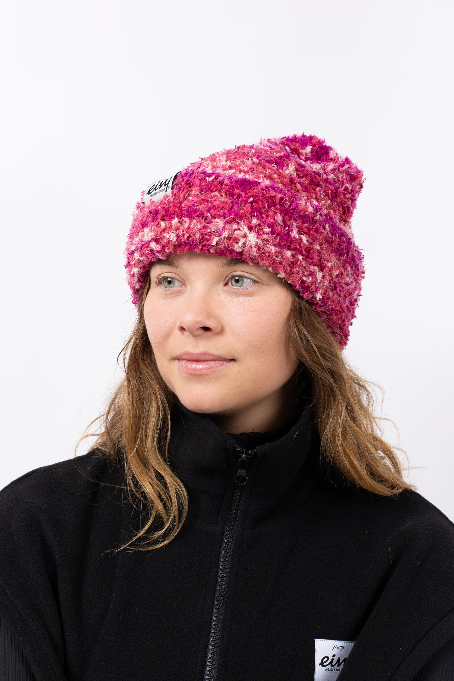 Eivy Boucle Knit Beanie Damen Mütze Pink