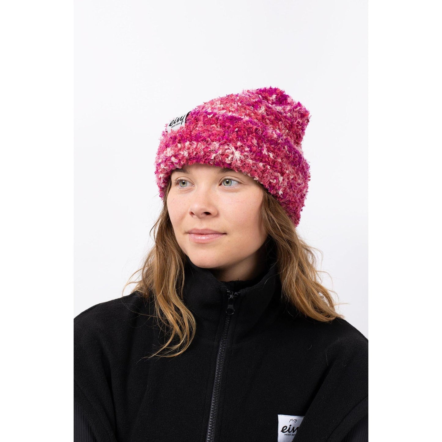 Eivy Boucle Knit Beanie Damen Mütze Pink