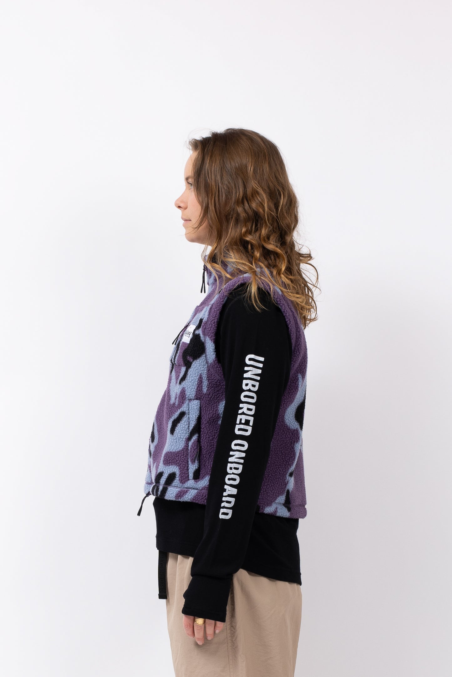 Eivy Boxy Sherpa Vest Purple Stray Damen Fleece-Weste