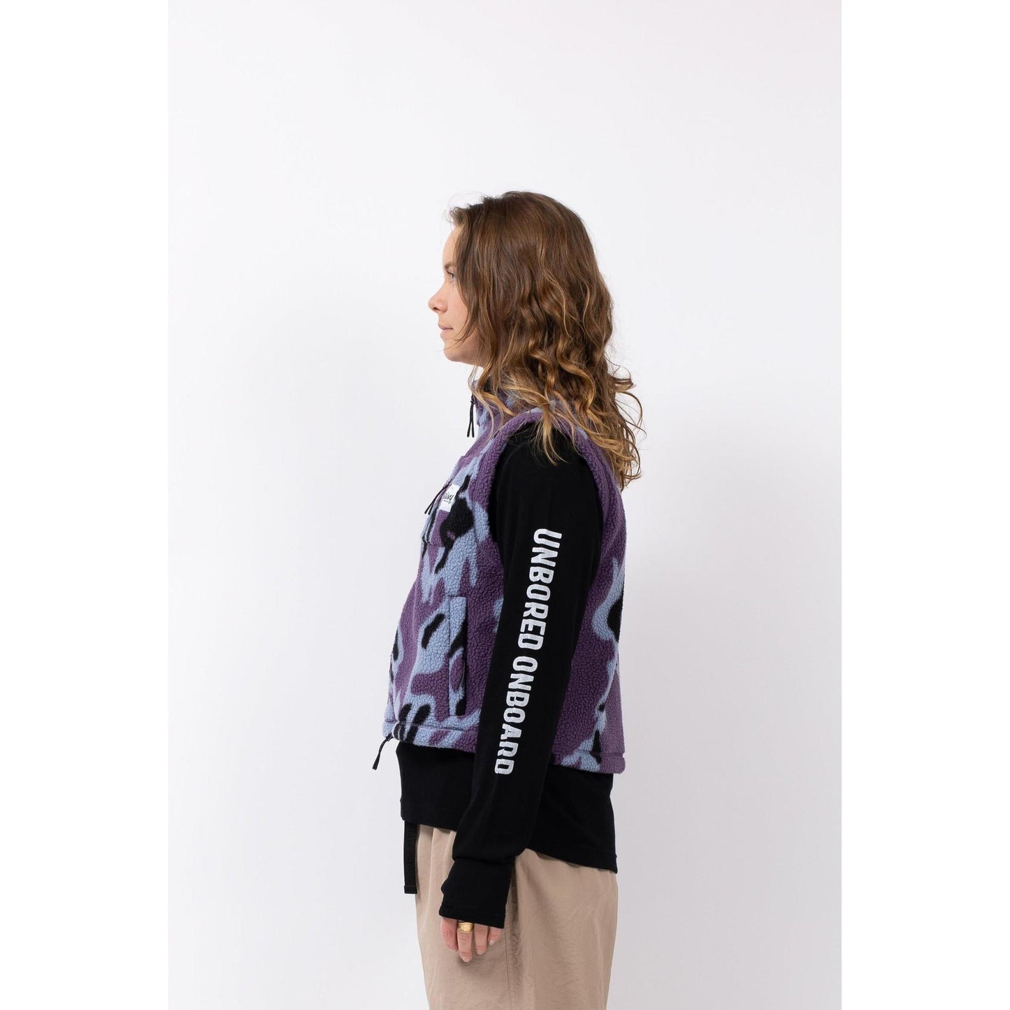 Eivy Boxy Sherpa Vest Purple Stray Damen Fleece-Weste
