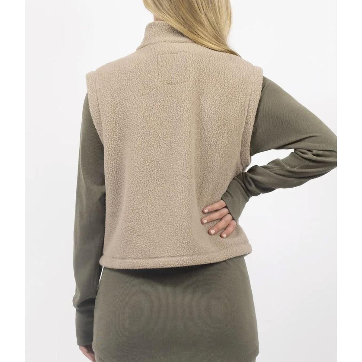 Eivy Boxy Sherpa Vest Damen Fleece-Weste Sand-Nitrobags-Shop
