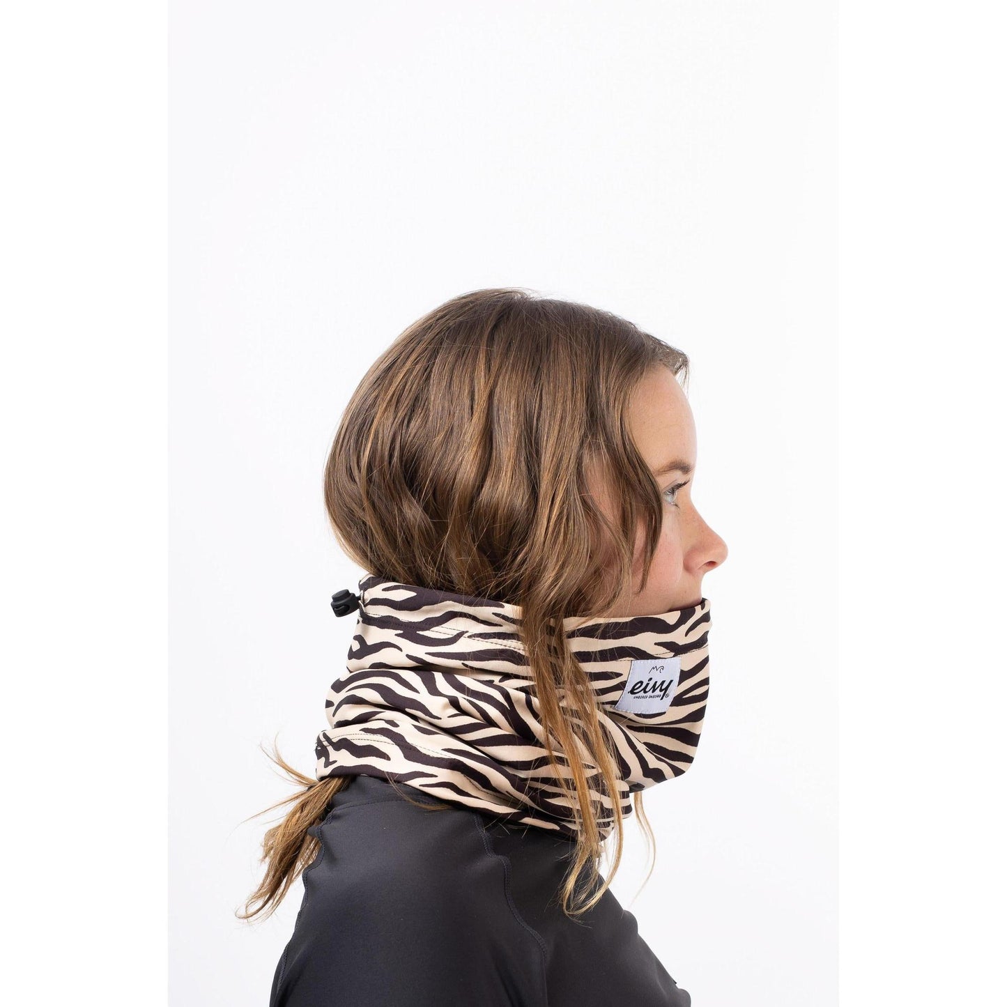 EIVY Colder Beanie Neckwarm Zebra – Multifunktionale Frauen Mütze & Nackenwärmer