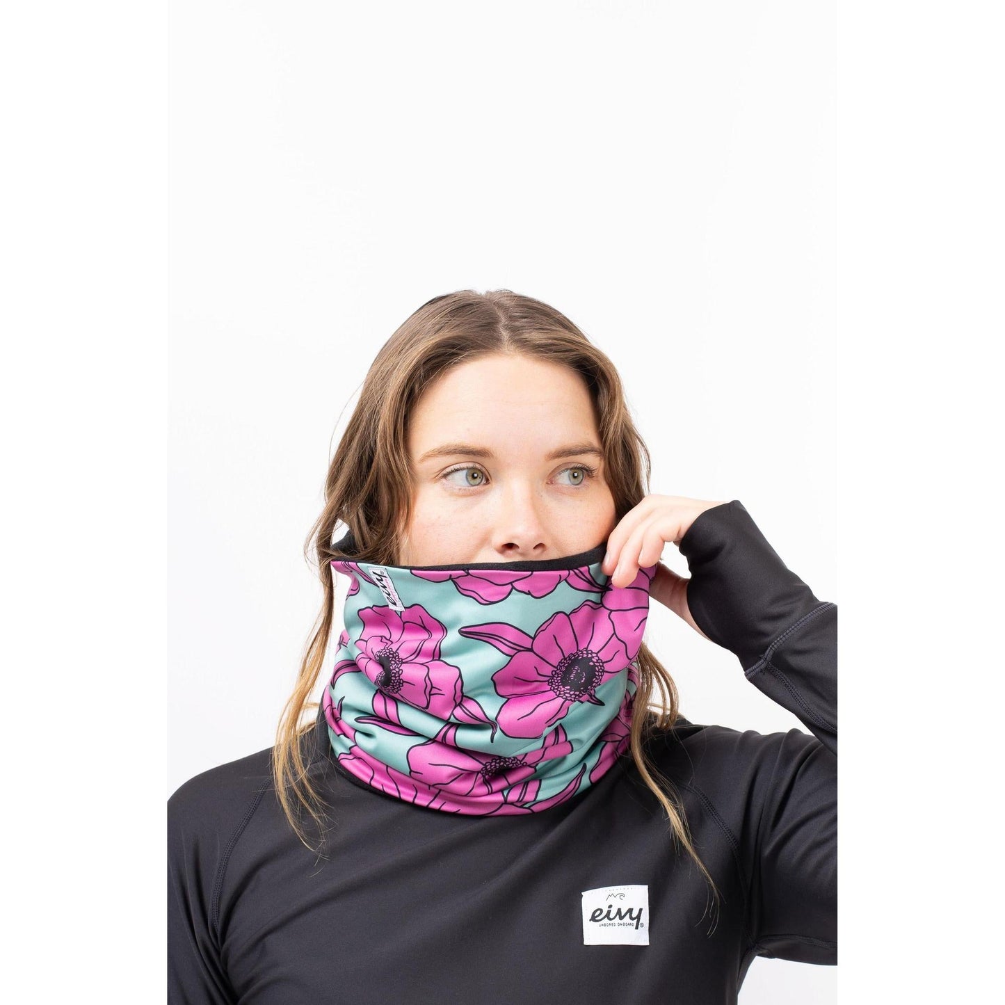 Eivy Colder Neckwarmer Turquoise Flower Damen Halswärmer Nackenschützer