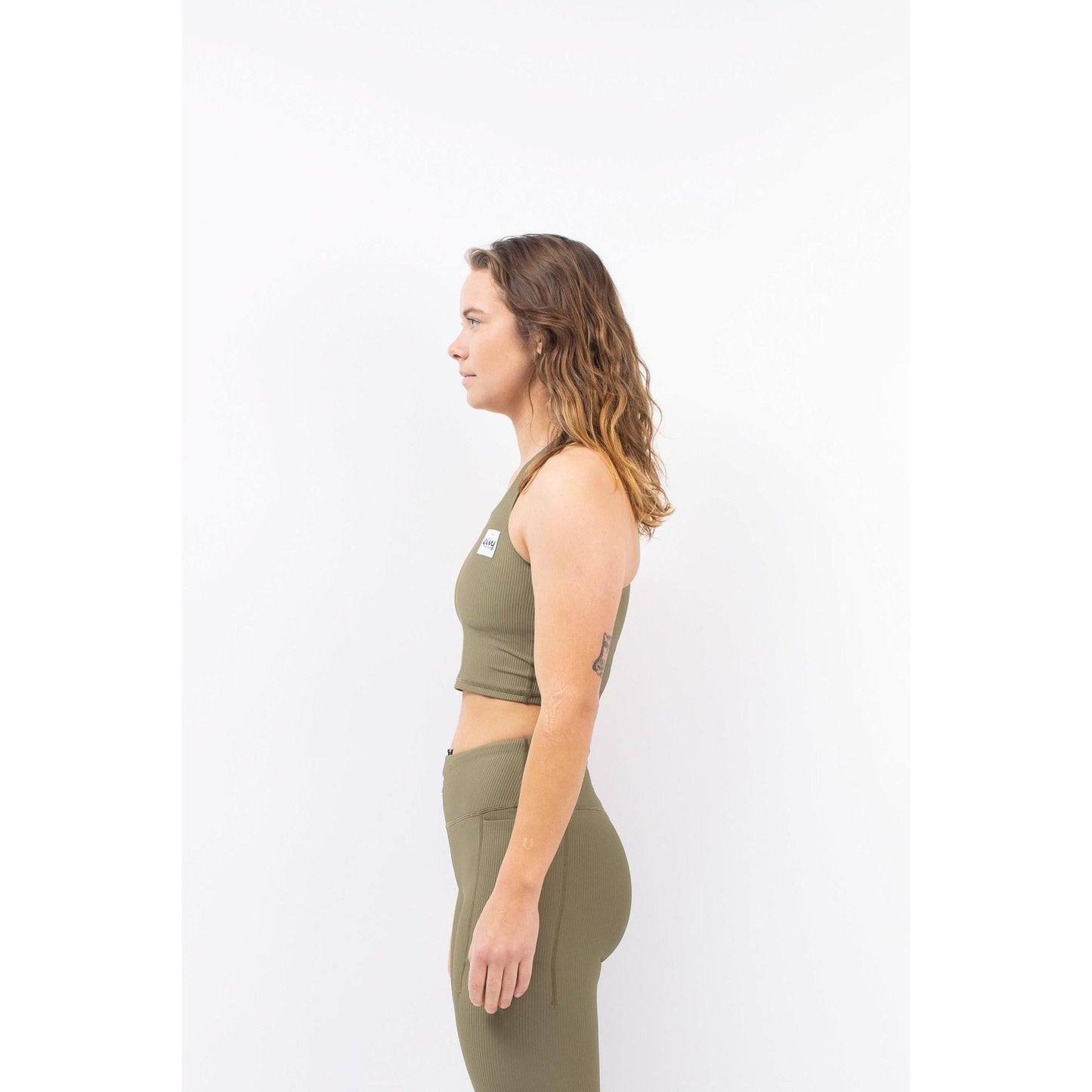 Eivy Cover Up Rib Top Faded Olive Damen Funktionsshirt Baselayer