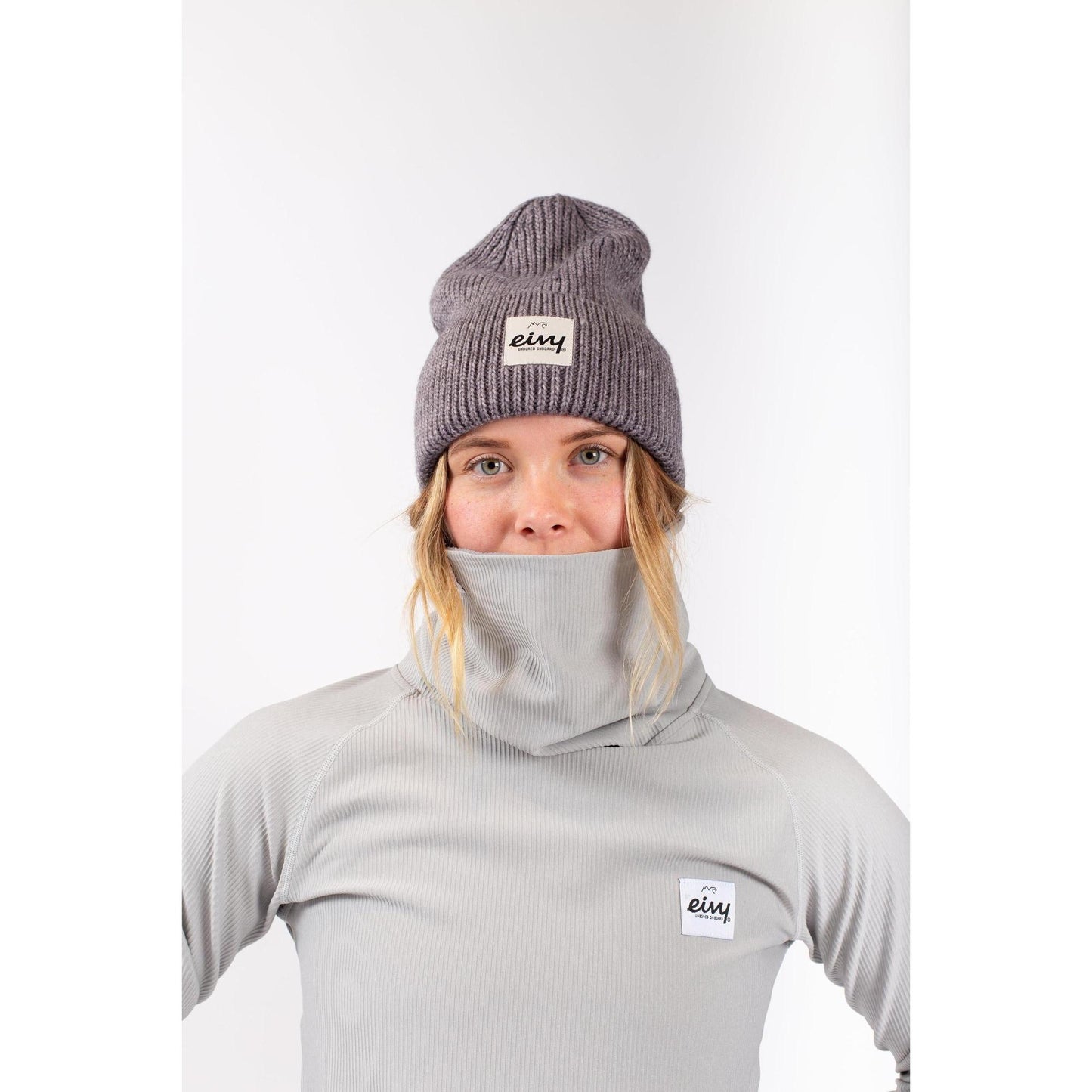 Eivy Easter Rib Wool Beanie Snowboard Grey Melange
