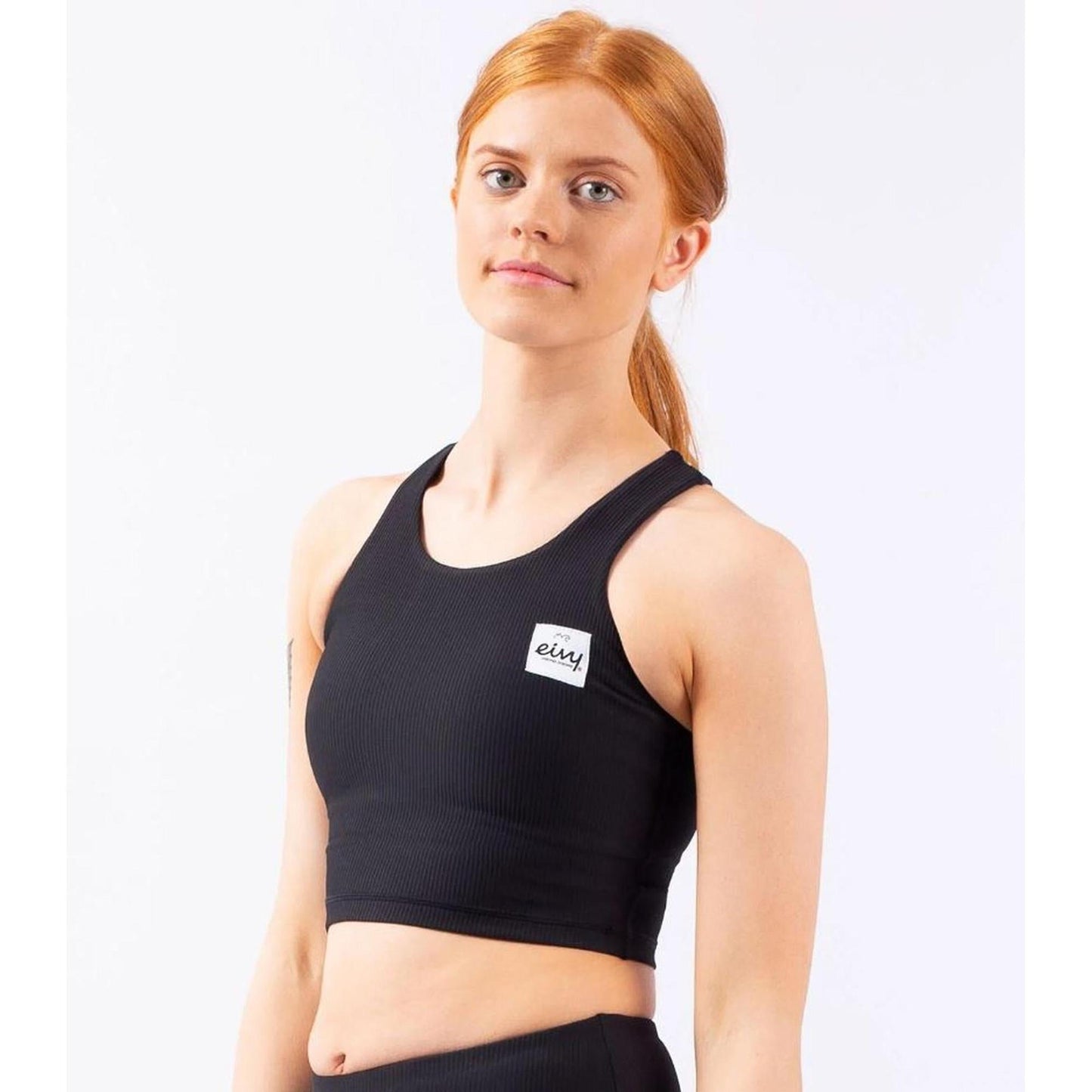 Eivy Cover Up Rib Top Black Damen Oberteil Schwarz