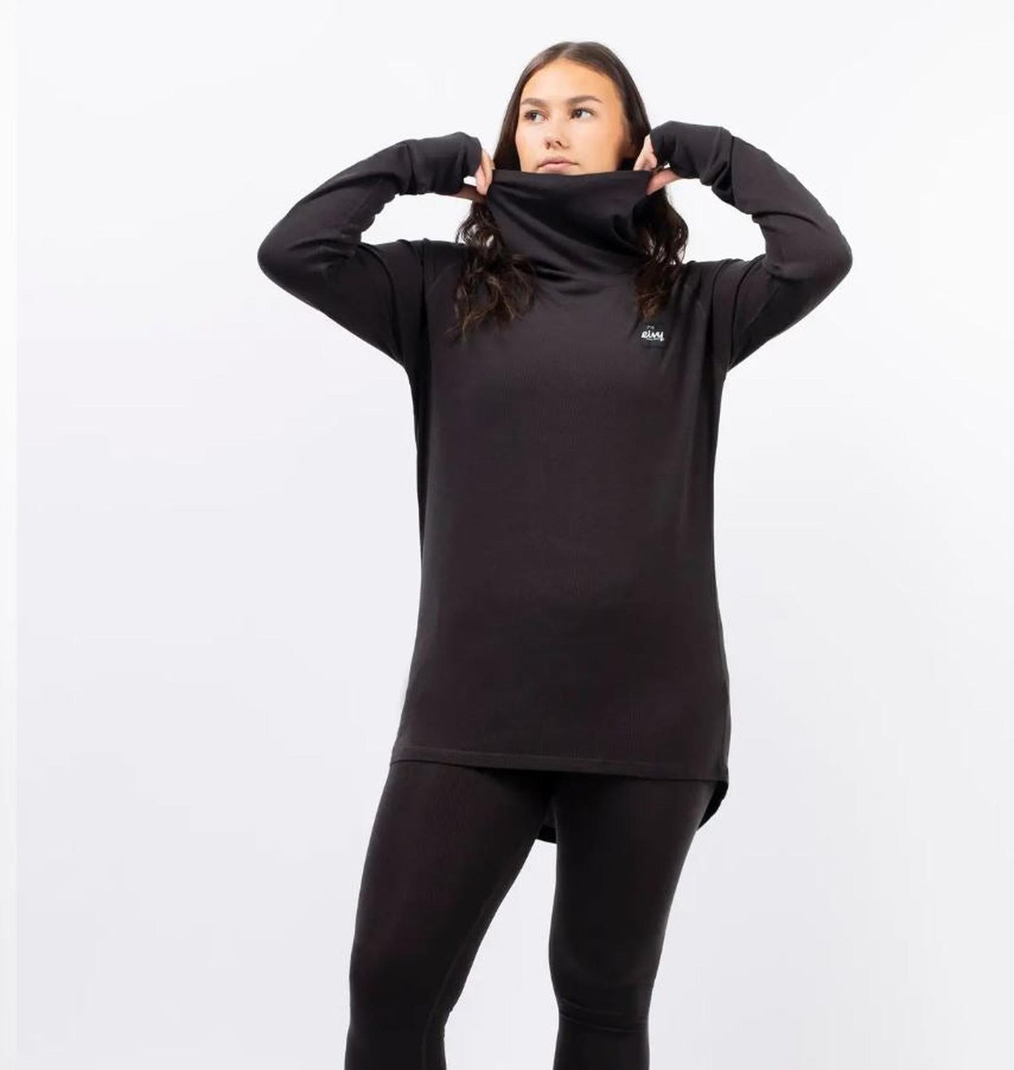 Eivy Icecold Wool Gaiter Rib Top Black