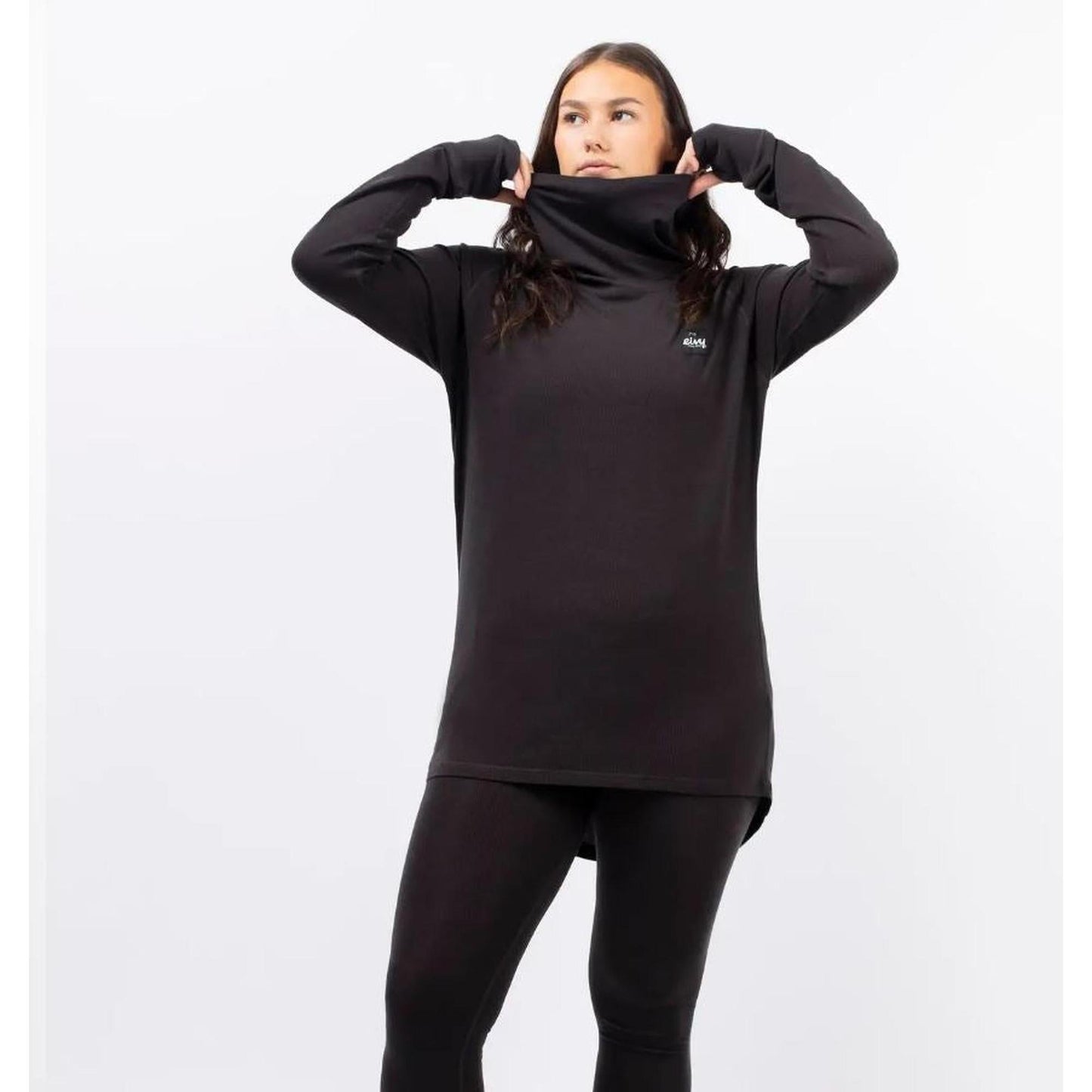 Eivy Damen Icecold Wool Gaiter Rib Top Black
