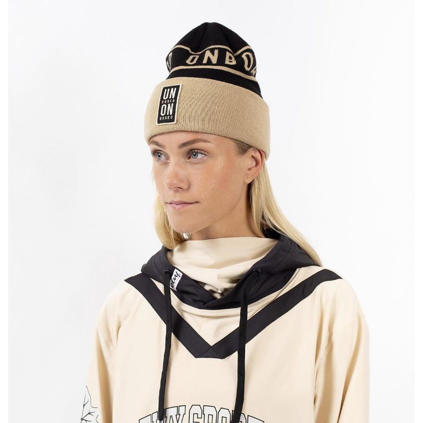 Eivy League Beanie Black & Offwhite Mütze für Damen