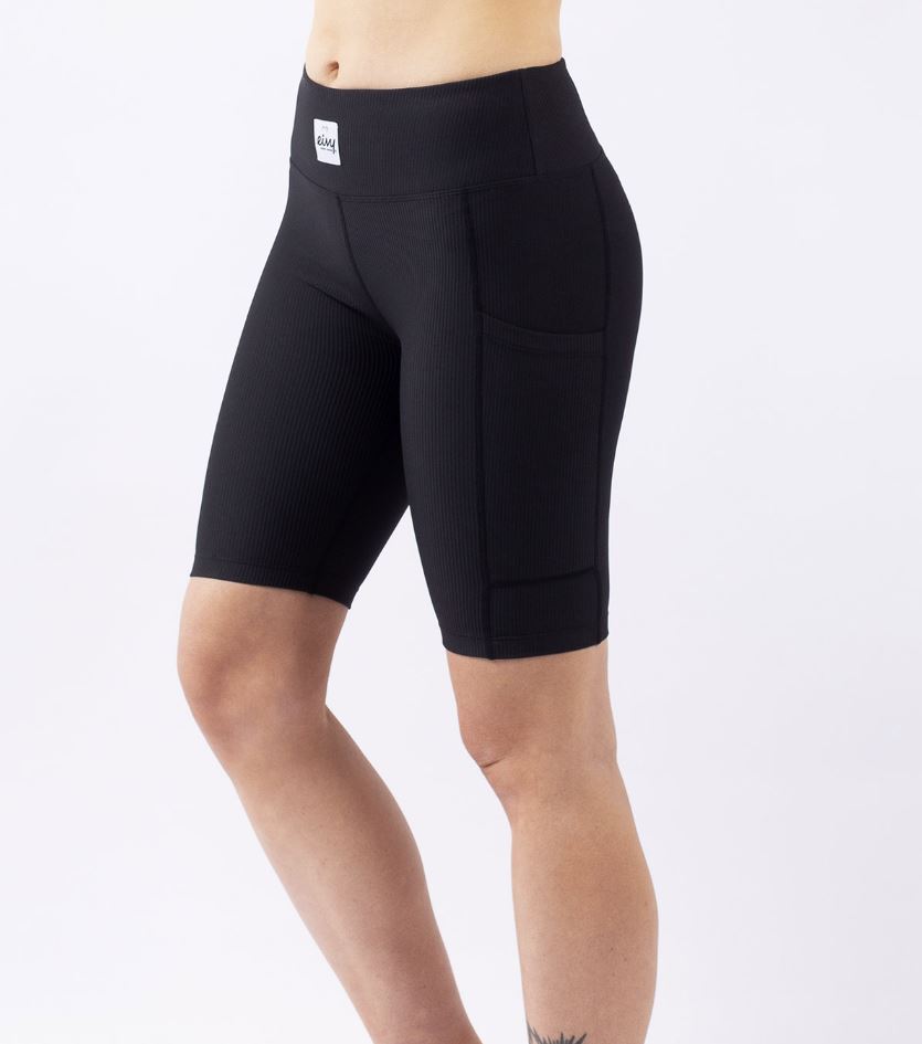 Eivy Venture Rib Biker Shorts Black Damen-Radhose