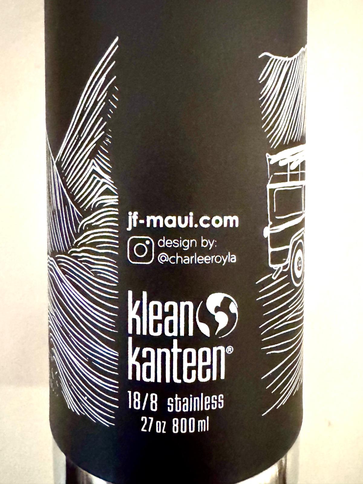 JF Maui Trinkflasche Black Klean Kanteen® Edelstahl Isolierflasche Classic 800 ml