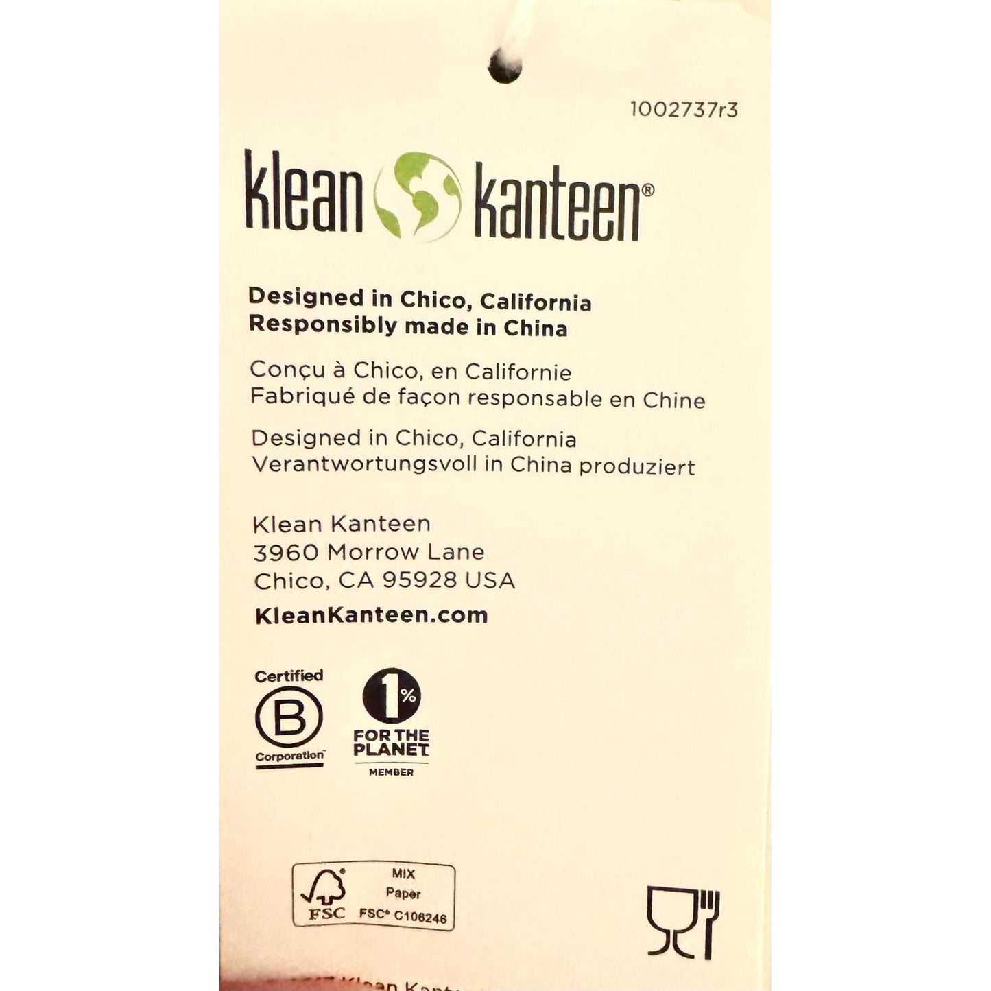JF Maui Trinkflasche Black Klean Kanteen® Edelstahl Isolierflasche Classic 800 ml