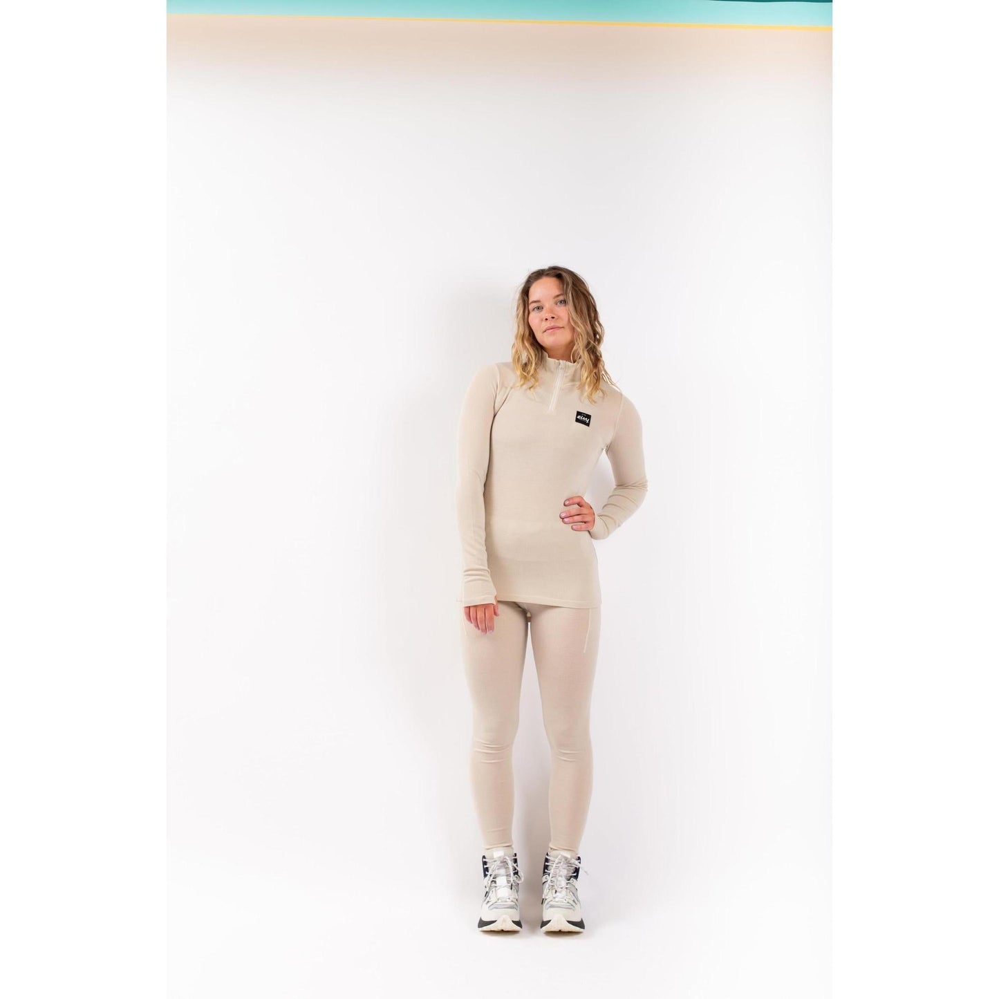 Eivy Journey Wool Rib Top Snowboard Faded Cloud