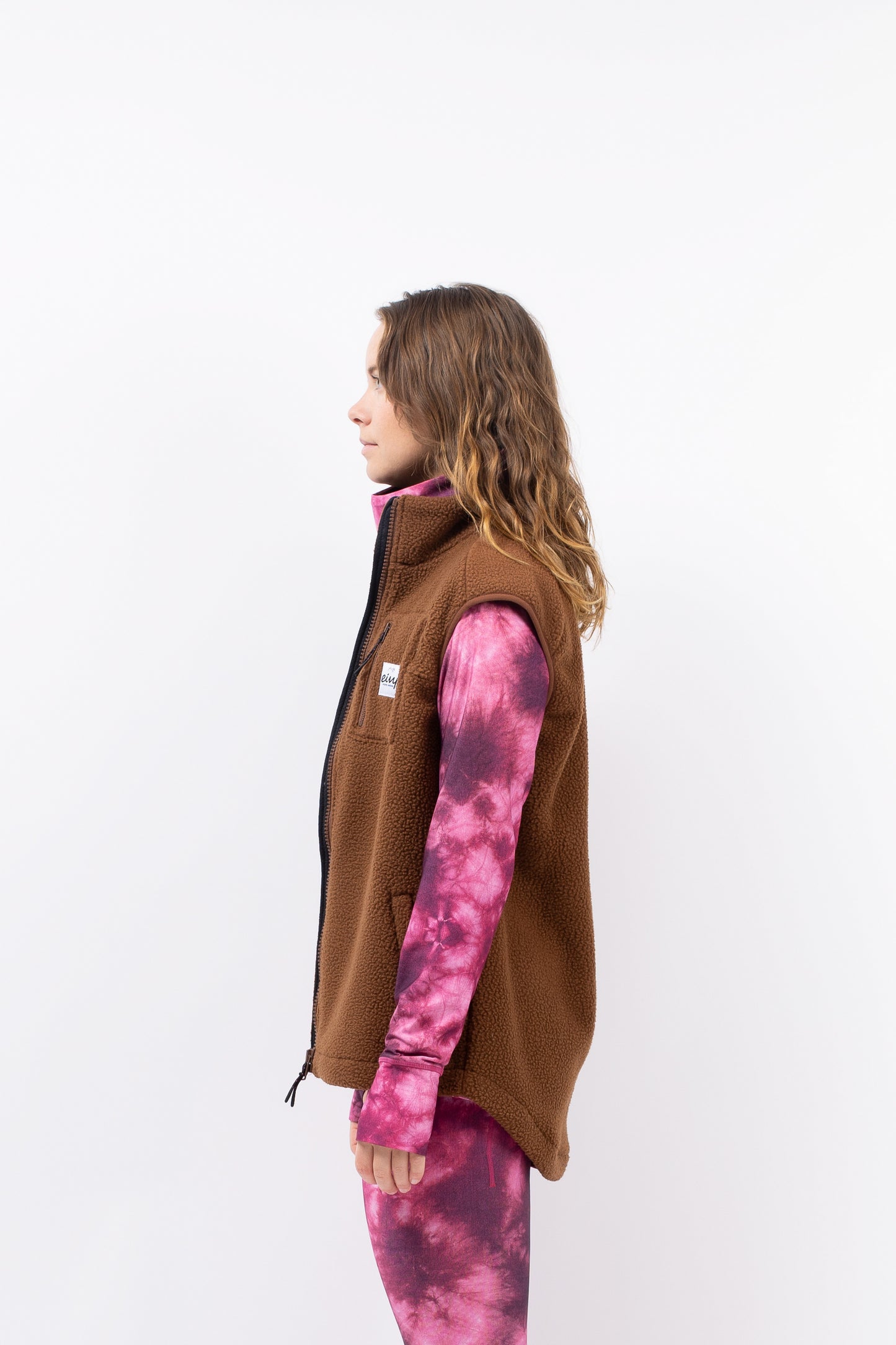 Eivy Lumberjackie Sherpa Vest Brown Damen Fleece Weste