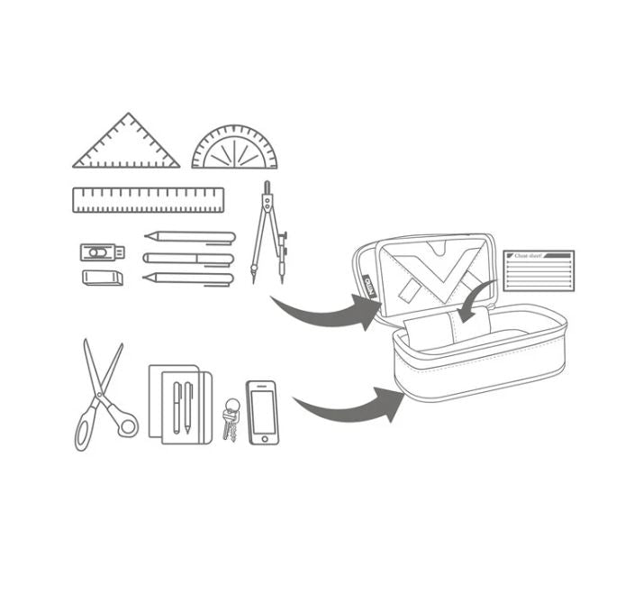 Nitro Pencil Case XL Federmäppchen für Schule Rosin Schlampermäppchen Federmappe