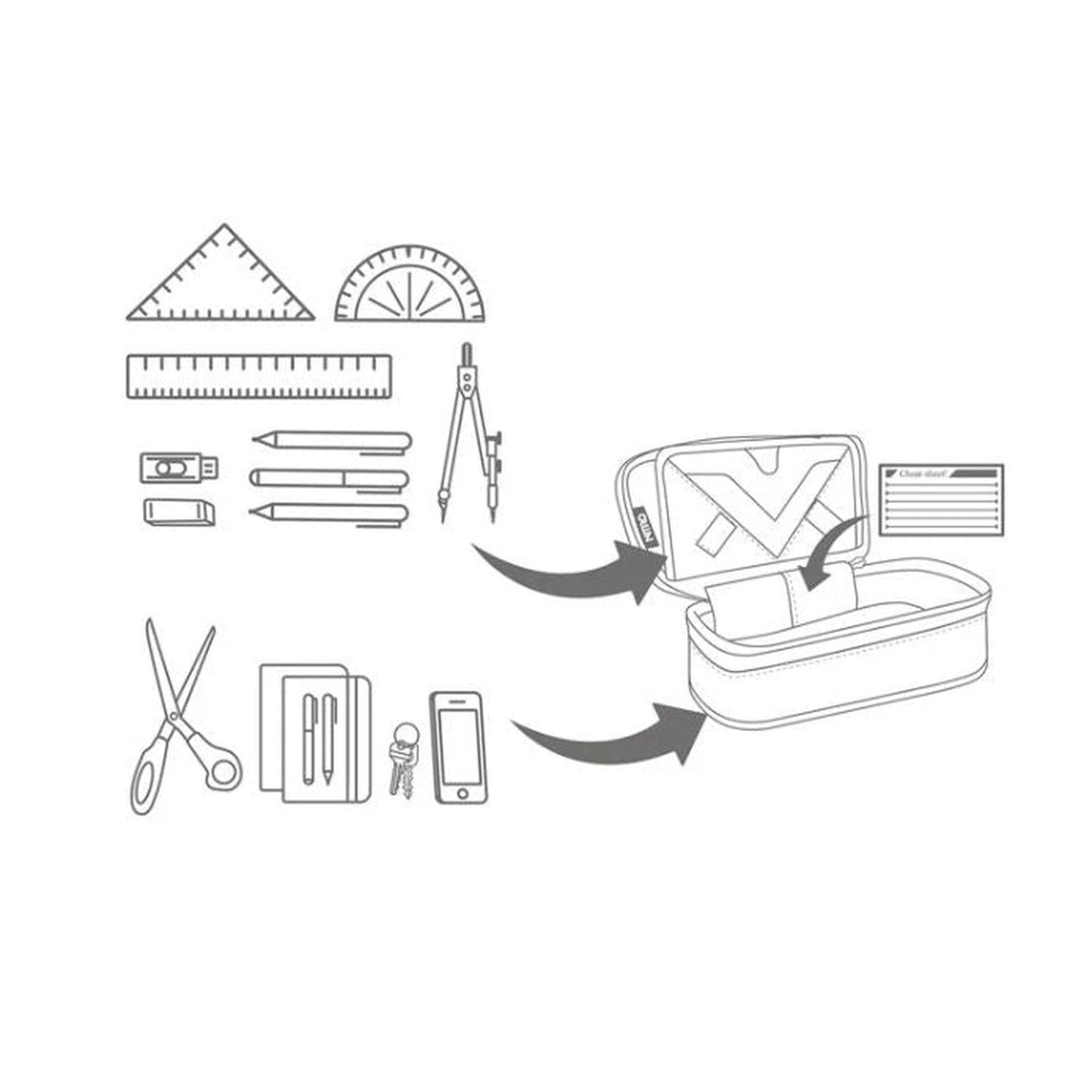 Nitro Pencil Case XL Federmäppchen für Schule Rosin Schlampermäppchen Federmappe