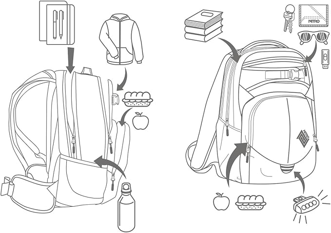 Nitro Superhero 30L Rucksack Schulrucksack Black Checker