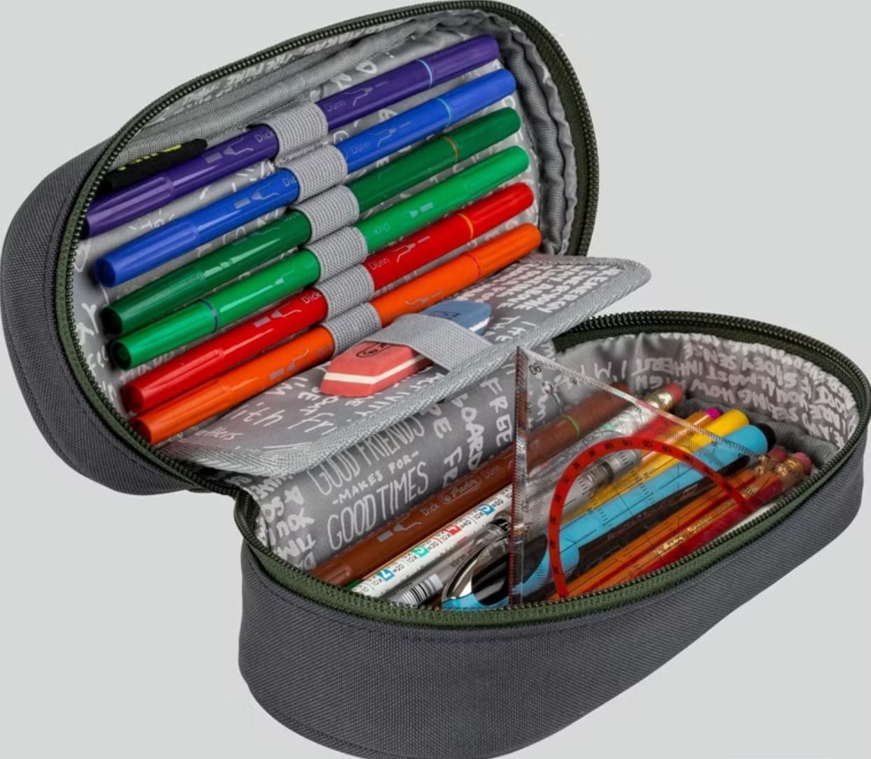 Nitro Pencil Case Federmäppchen für Schule Plaid Red-Blue