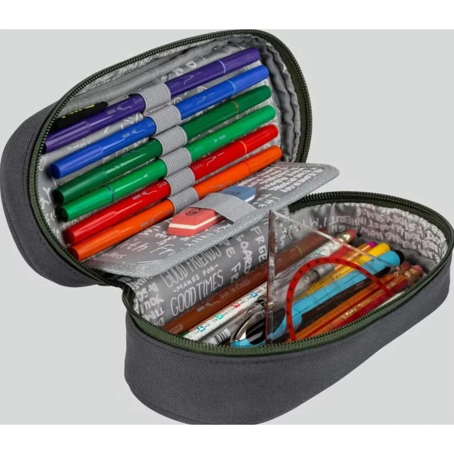 Nitro Pencil Case Federmäppchen für Schule Plaid Red-Blue