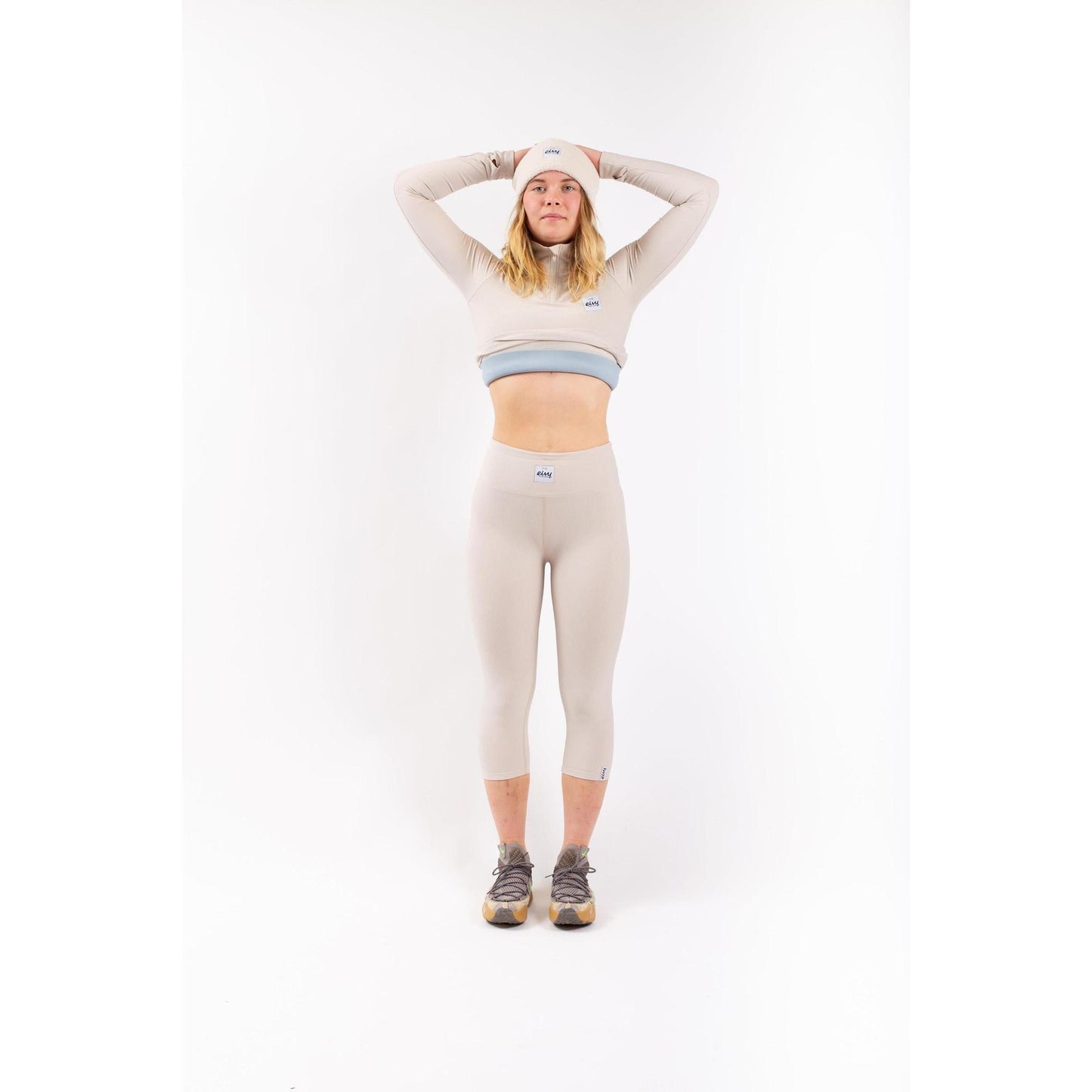 Eivy Pocket Rib 3/4 Tights Snowboard Faded Cloud