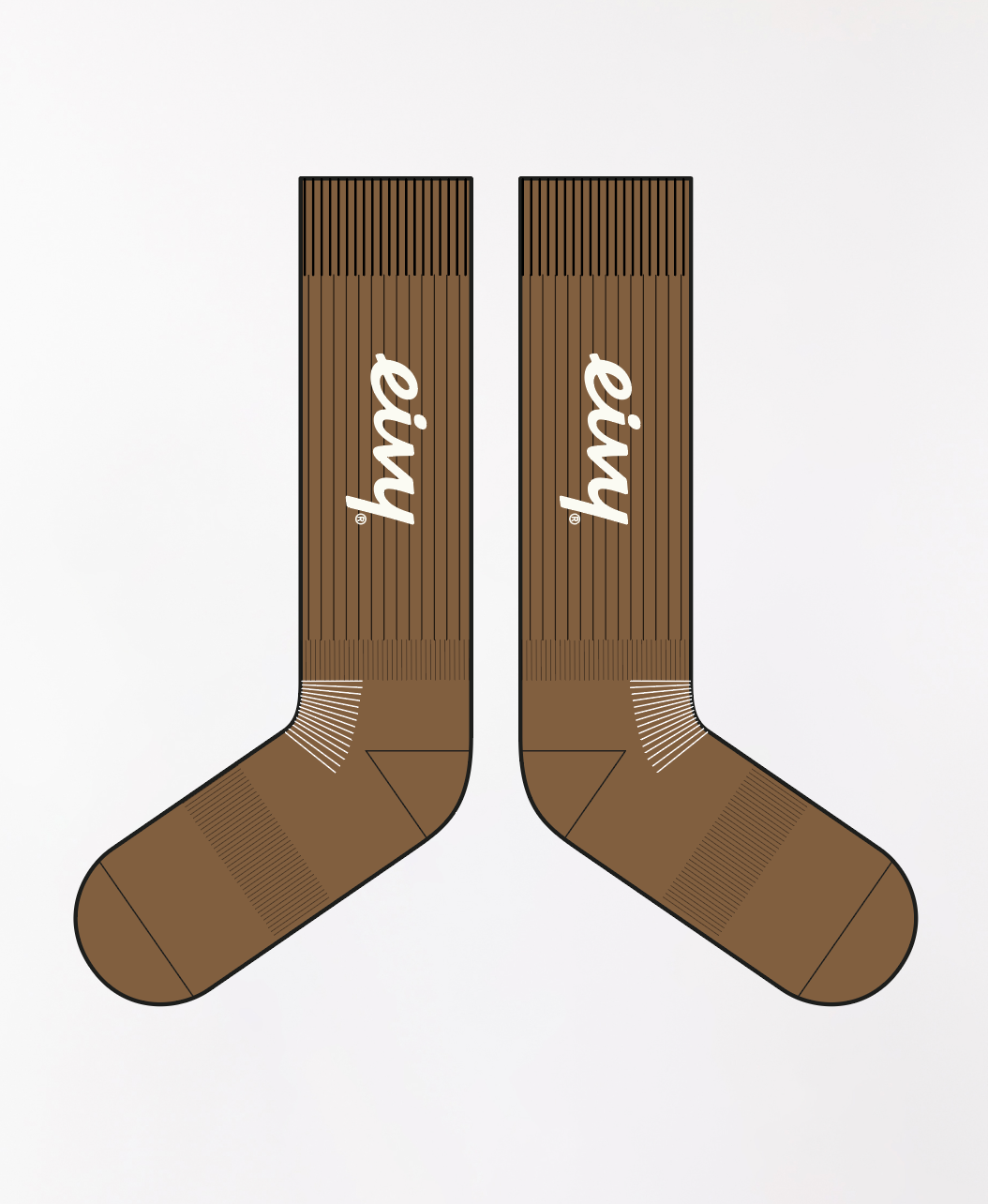 Eivy Rib Wool Socks Faded Coffee