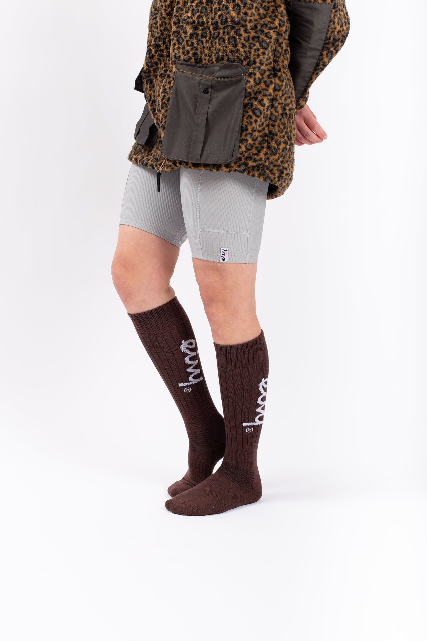 Eivy Rib Wool Socks Snowboard Chocolate (25)