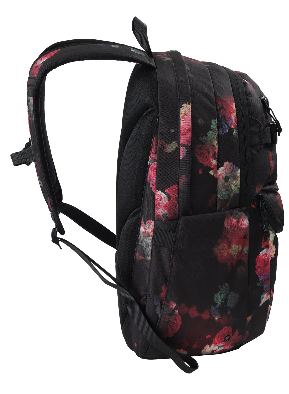 Nitro Future Hero 37 Liter Rucksack BLACK ROSE (Blumen) Daypack mit 17 Zoll Laptopfach