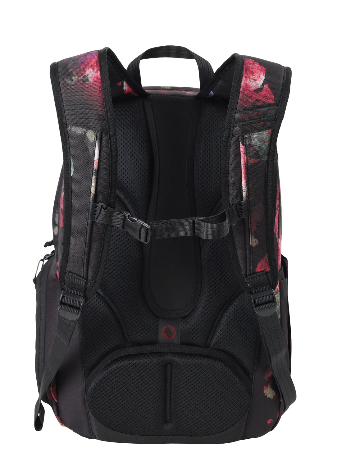 Nitro Future Hero 37 Liter Rucksack BLACK ROSE (Blumen) Daypack mit 17 Zoll Laptopfach