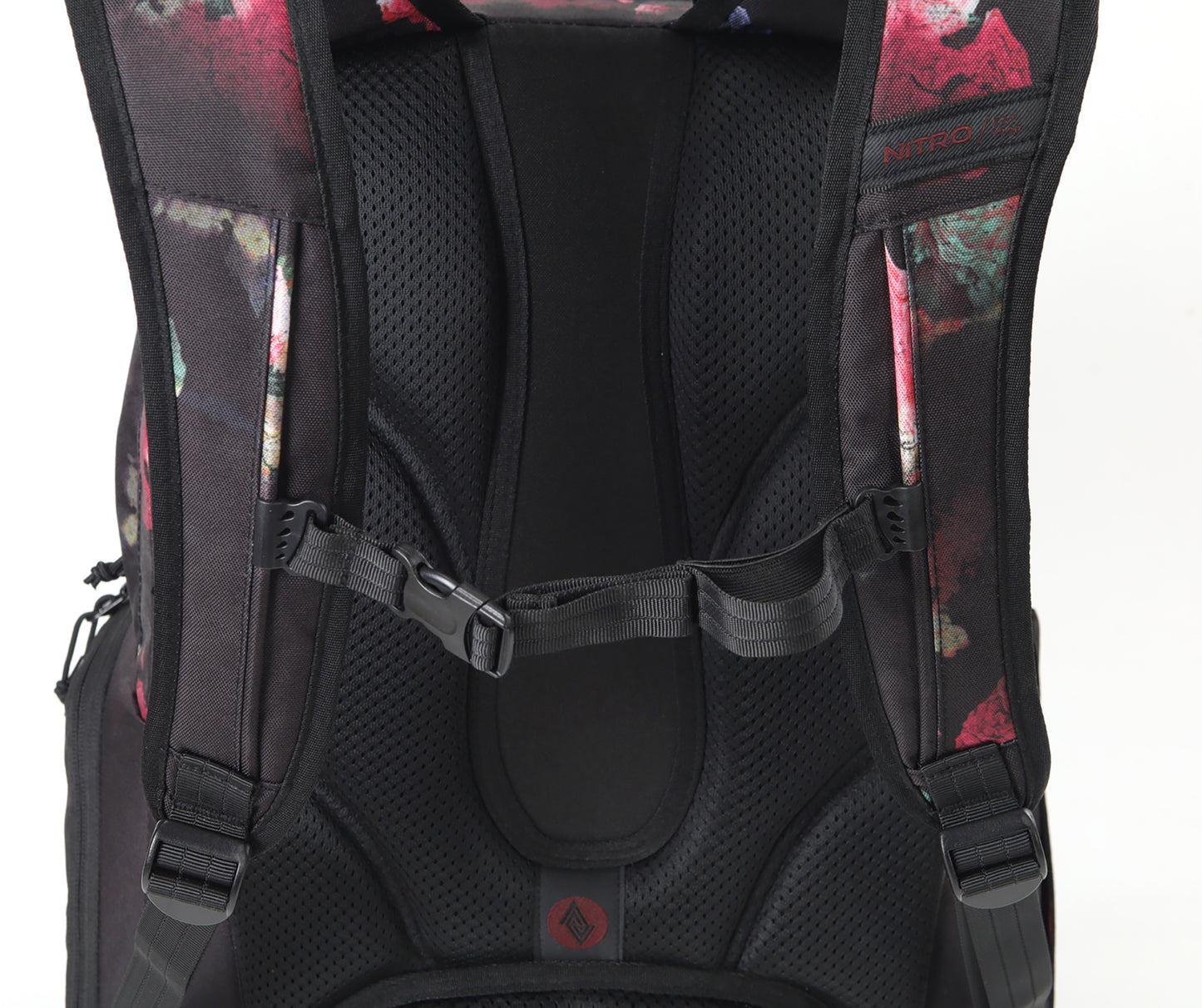 Nitro Future Hero 37 Liter Rucksack BLACK ROSE (Blumen) Daypack mit 17 Zoll Laptopfach