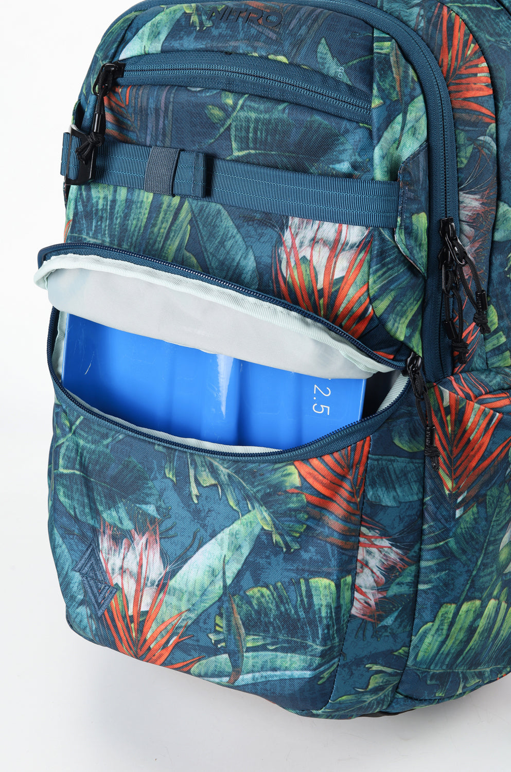 Nitro Future Hero 37 Liter Rucksack TROPICAL (Blumen) Daypack mit 17 Zoll Laptopfach