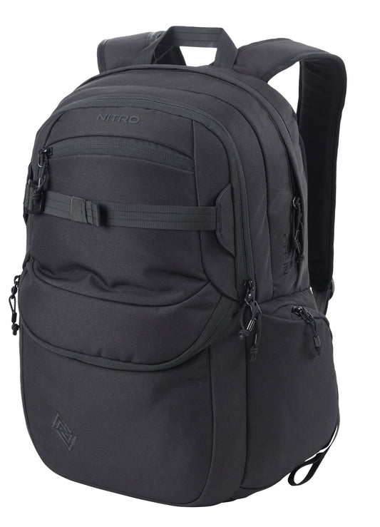 Nitro Future Hero 35 Liter Rucksack TRUE BLACK (Schwarz) Daypack mit 17 Zoll Laptopfach