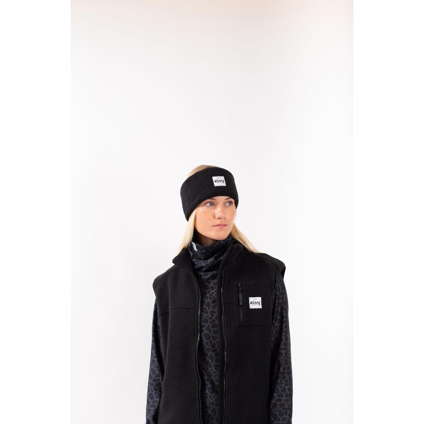 Eivy Throwback Sherpa Headband Snowboard Black