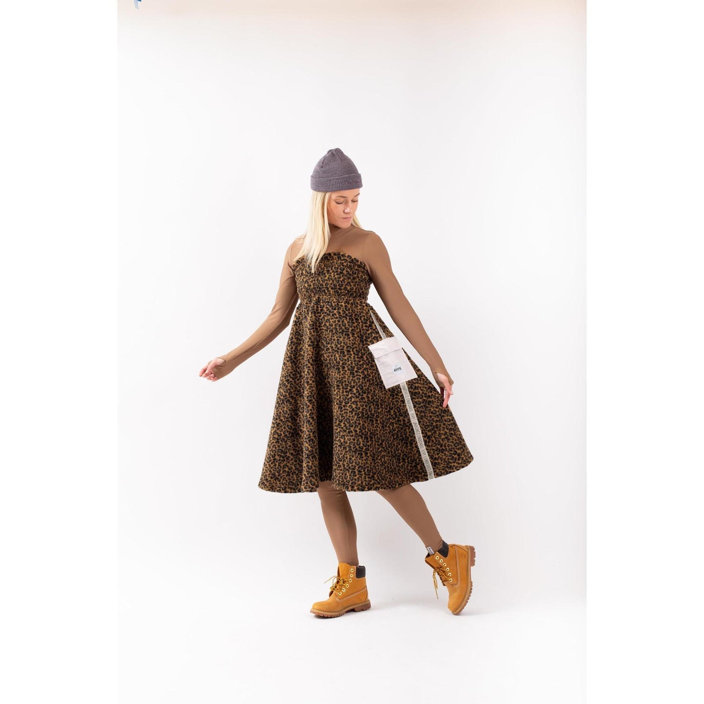 Eivy Valley Sherpa Skirt Leopard Damen Fleece Rock