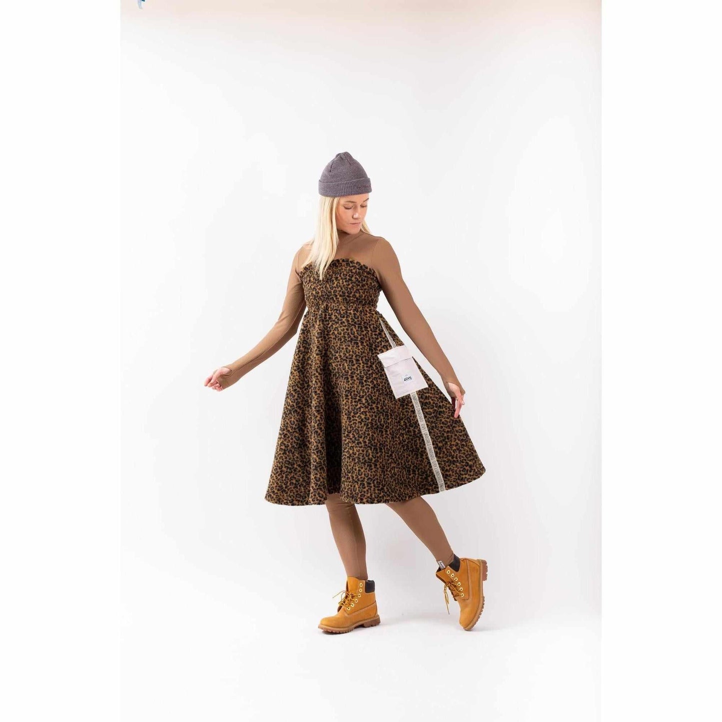 Eivy Valley Sherpa Skirt Leopard Damen Fleece Rock