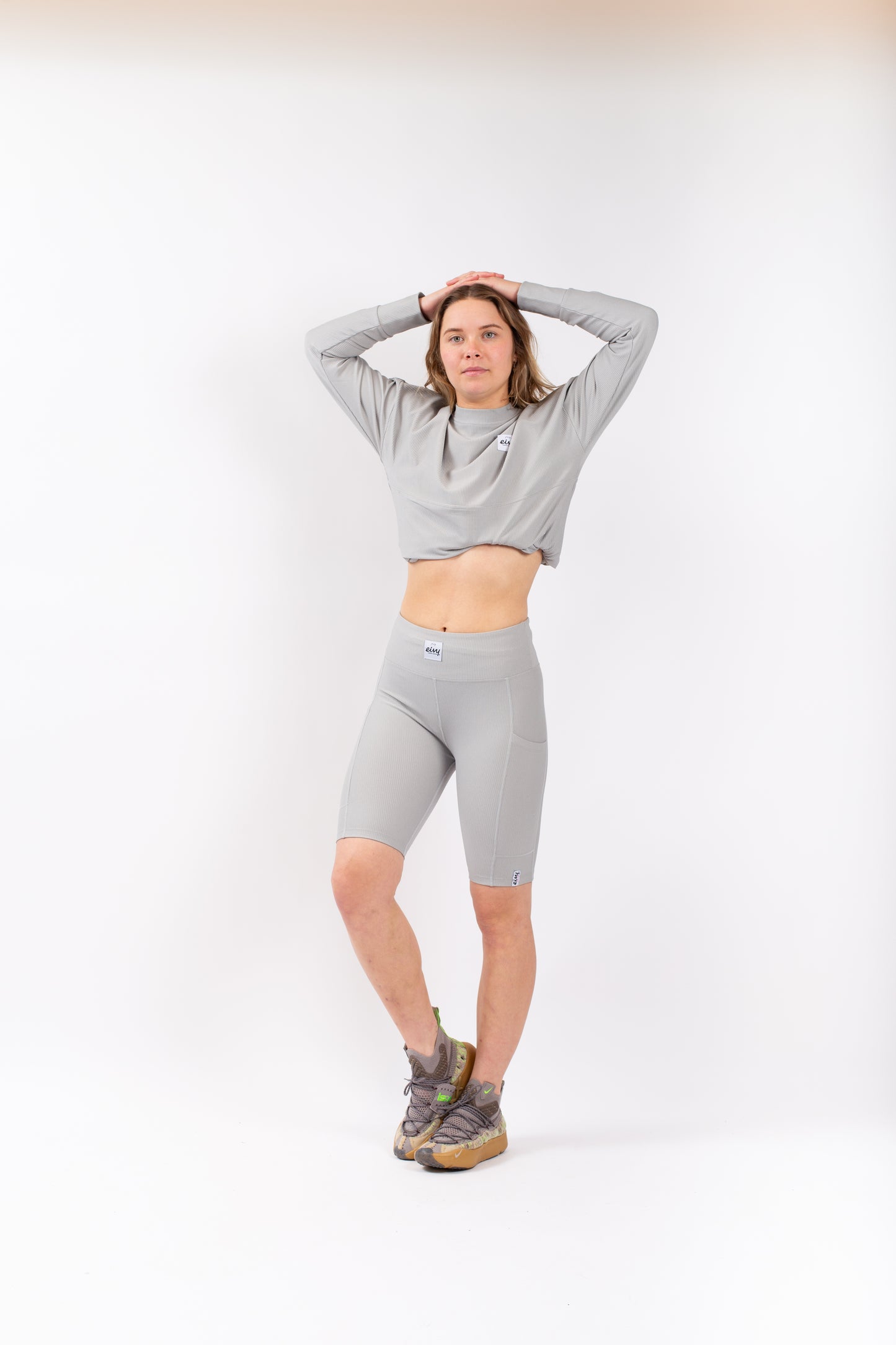 Eivy Venture Rib Biker Shorts Snowboard Grey Melange (25)