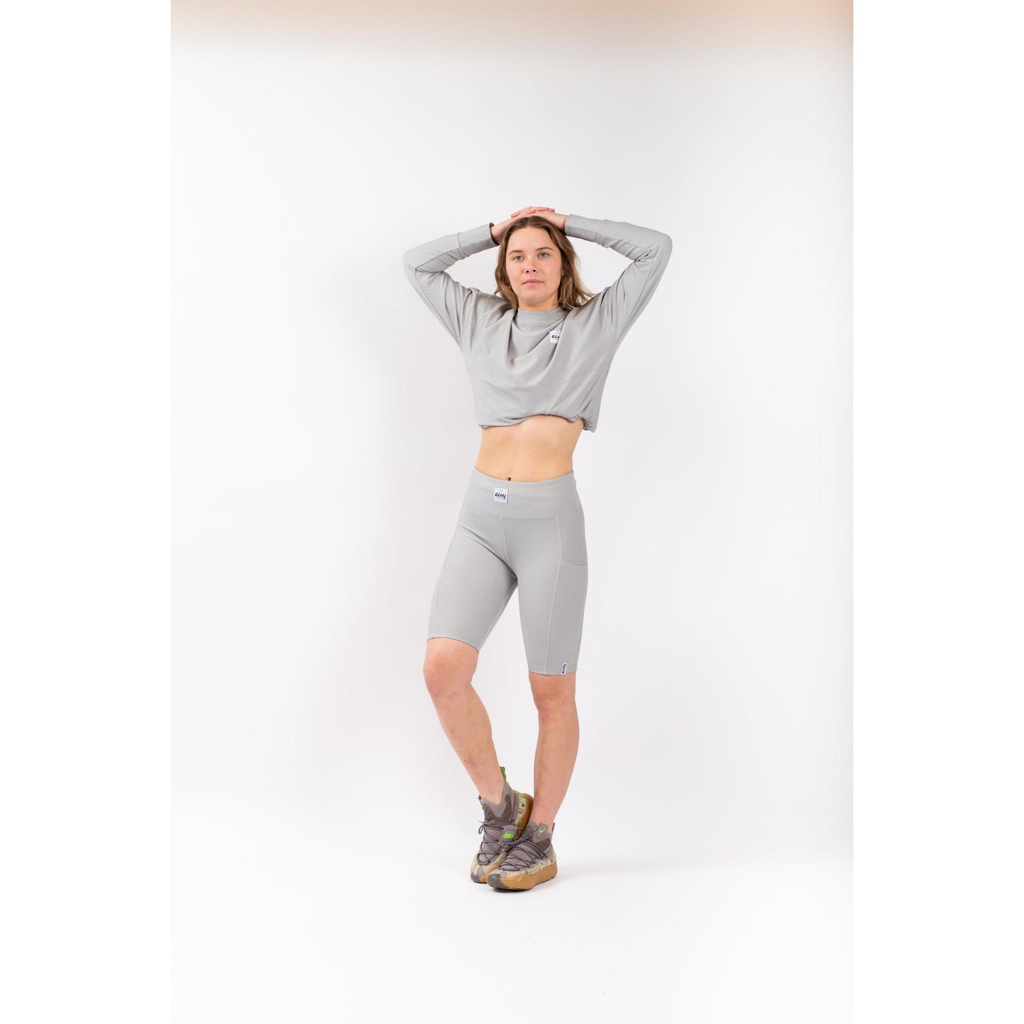 Eivy Venture Rib Biker Shorts Snowboard Grey Melange (25)