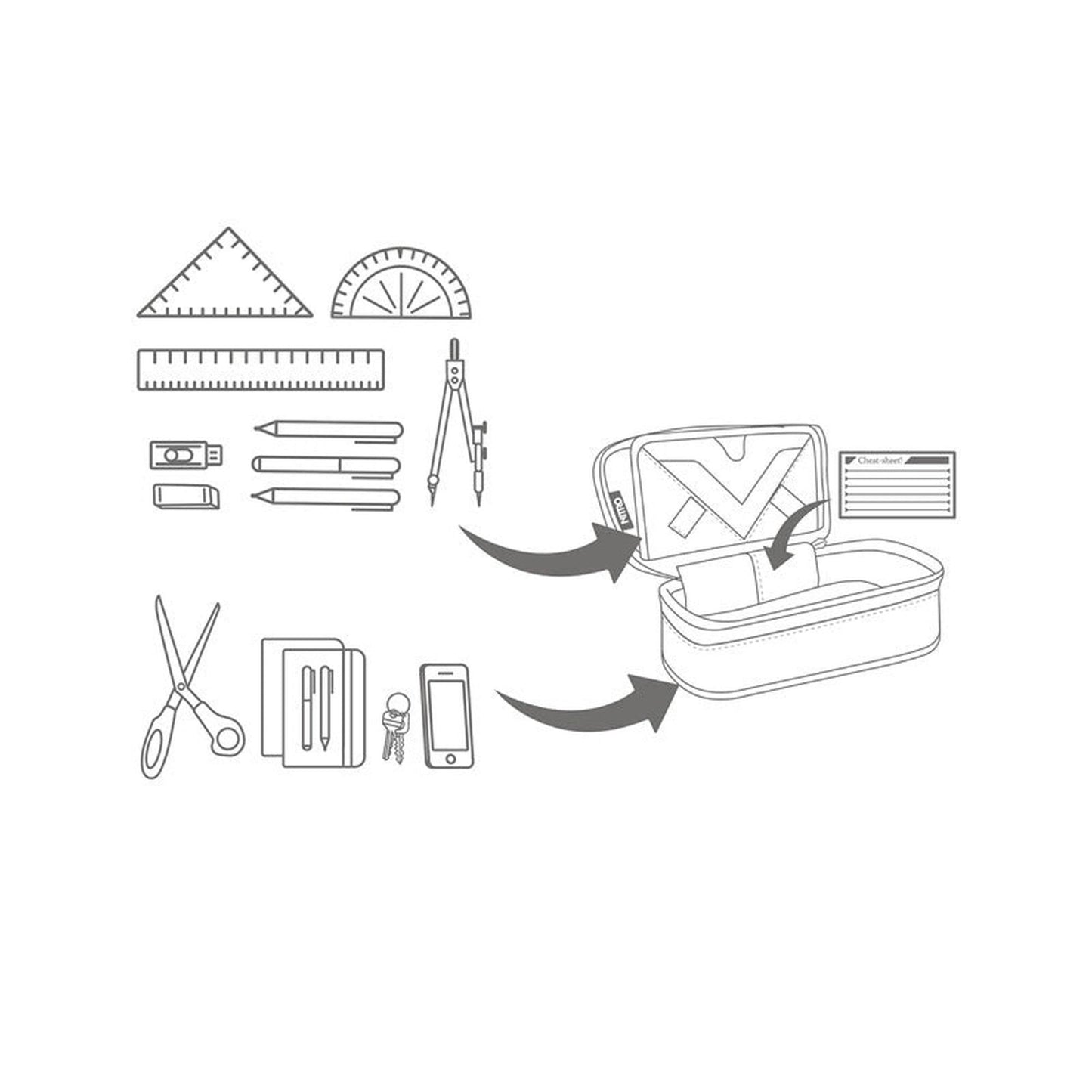 Nitro Pencil Case XL Federmäppchen für Schule Farbe: Dune