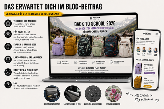Back to School 2026: Coole Nitro Schulrucksäcke ab der 5. Klasse, für Uni & Alltag