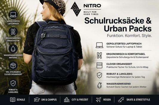Nitro Moderne Rucksäcke für Schule, Uni, Arbeit & Alltag