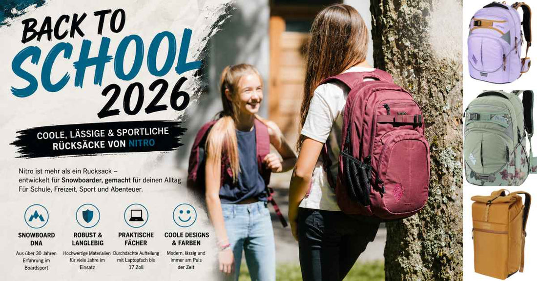 Coole Schulrucksäcke 2026: Warum Nitro der lässige Begleiter für Schule, Freizeit und Abenteuer ist