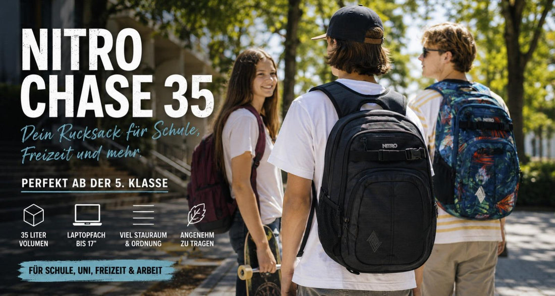 Schulrucksack nach der Grundschule: Warum der Nitro Chase 35 der ideale Begleiter ab der 5. Klasse ist