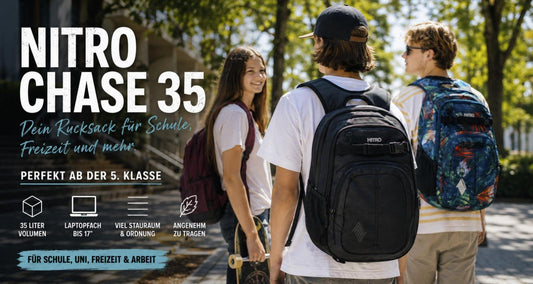 Schulrucksack nach der Grundschule: Warum der Nitro Chase 35 der ideale Begleiter ab der 5. Klasse ist