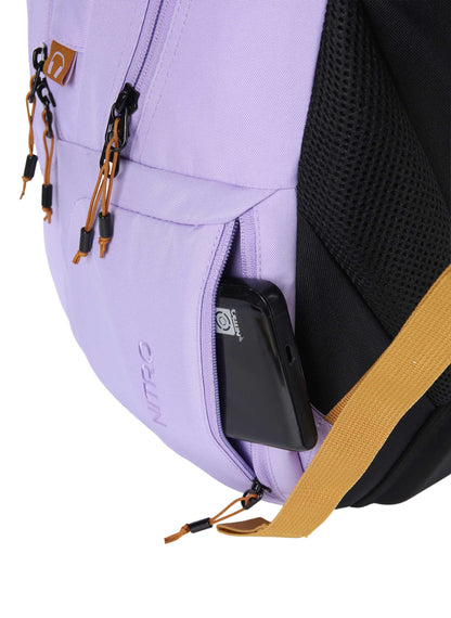 Nitro Stash 29L Rucksack mit 15 Zoll Laptoptasche Lavender