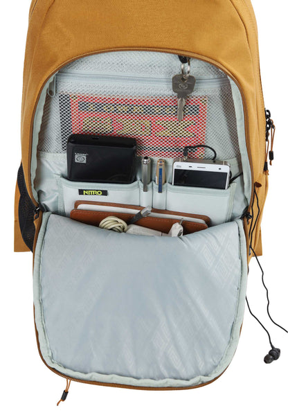 Nitro Stash 29L Rucksack mit 15 Zoll Laptoptasche Amber Glow