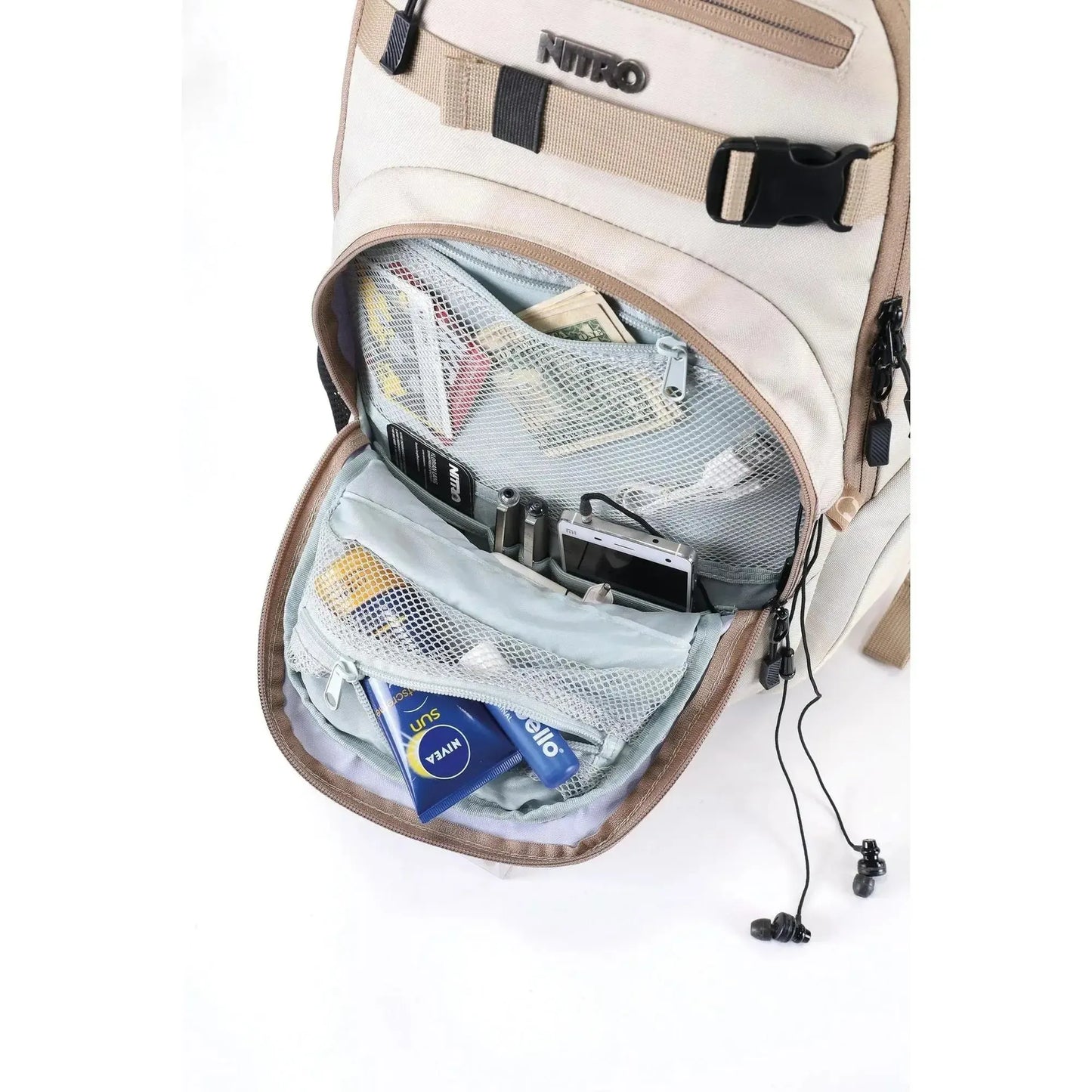 Nitro Chase 35L Rucksack mit 17 Zoll Laptopfach – Dune (Khaki/ Camouflage)