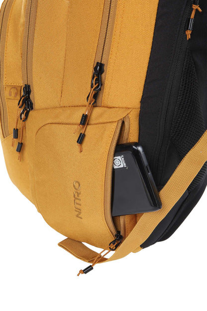 Nitro Chase 35L Rucksack Schulrucksack mit 17 Zoll Laptopfach – Amber Glow