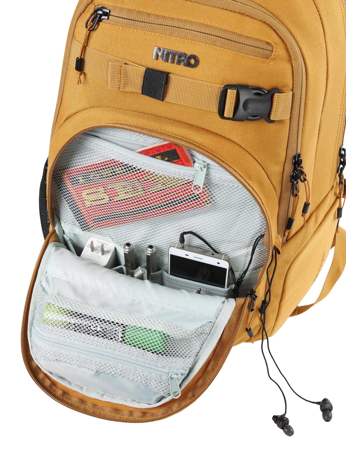 Nitro Chase 35L Rucksack Schulrucksack mit 17 Zoll Laptopfach – Amber Glow