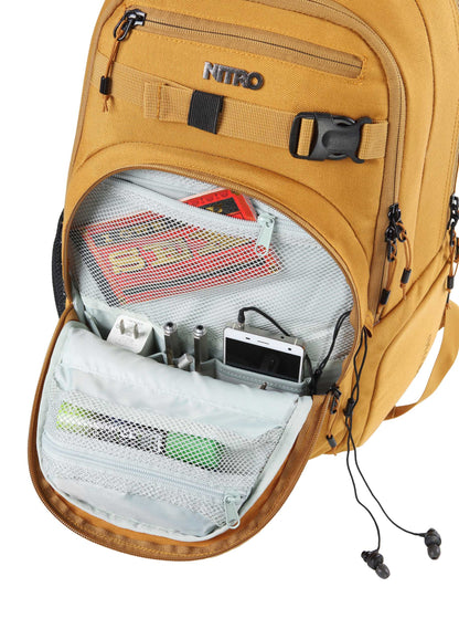 Nitro Chase 35L Rucksack Schulrucksack mit 17 Zoll Laptopfach – Amber Glow