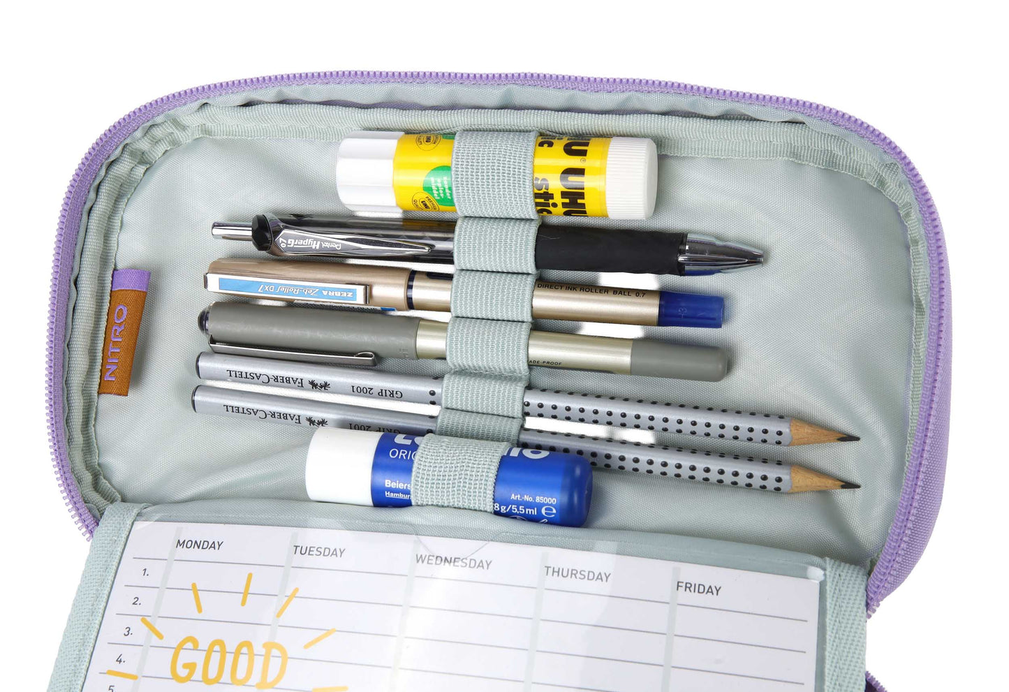 Nitro Pencil Case XL Federmäppchen für Schule Farbe Lavender